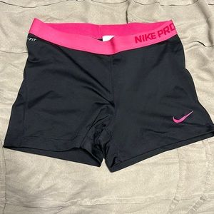 Black & Pink Nike Bike Shorts